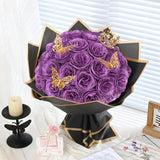 💕Glittering Everlasting Rose Bouquet – Gift for Anniversaries & Milestones