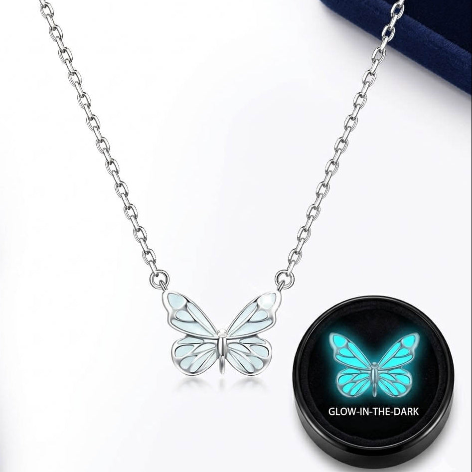 2026 Limited Edition Luminous Butterfly Necklace - Azure Glow