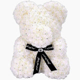 Diamond Exclusive Rose Bear -  White-10-Inch-25-Cm