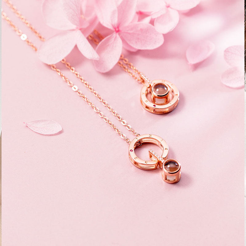 Luxury Rose Box With Necklace -  
