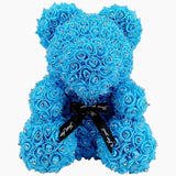 Diamond Exclusive Rose Bear -  Light-Blue-10-Inch-25-Cm