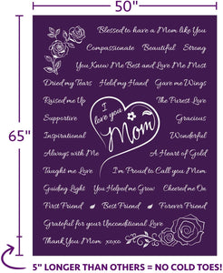 I Love You Mom Blanket -  