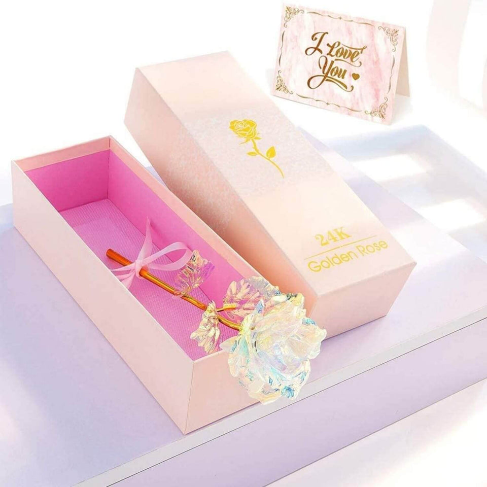 Galaxy Rose With Luxury Pink Box -  No-base