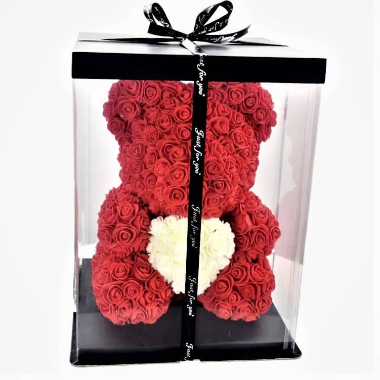 Luxury Rose Bear With Gift Box -  