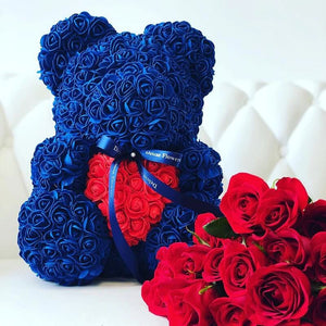 Exclusive Blue Rose Bear - Madeofrose