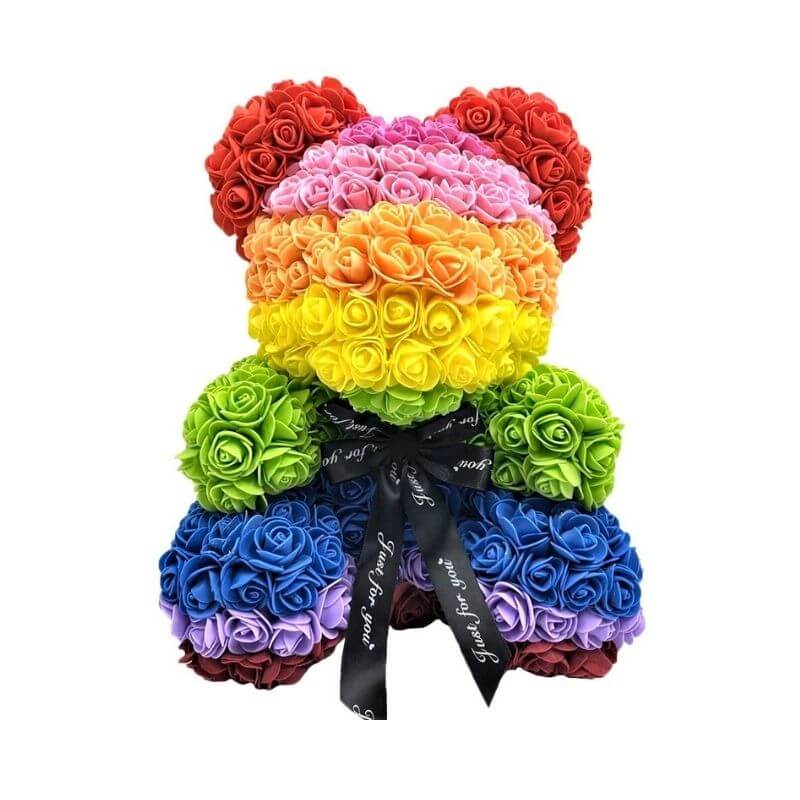 Exclusive Rainbow Rose Bear -  Rainbow Two