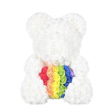 Exclusive Rainbow Rose Bear -  Rainbow-Heart