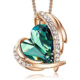 Heart Necklace -  Green