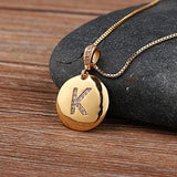 Custom Letter Necklace Pendant -  K