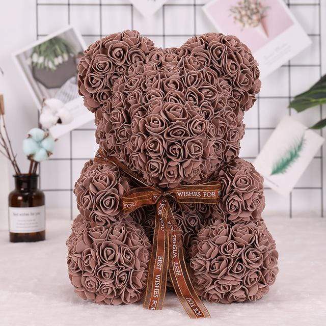 Luxury Rose Bear - brown