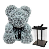 Luxury Rose Bear With Gift Box -  Grey-16-40cm