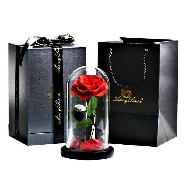 Preserved Rose In Glass Dome + Gift Box - Madeofrose