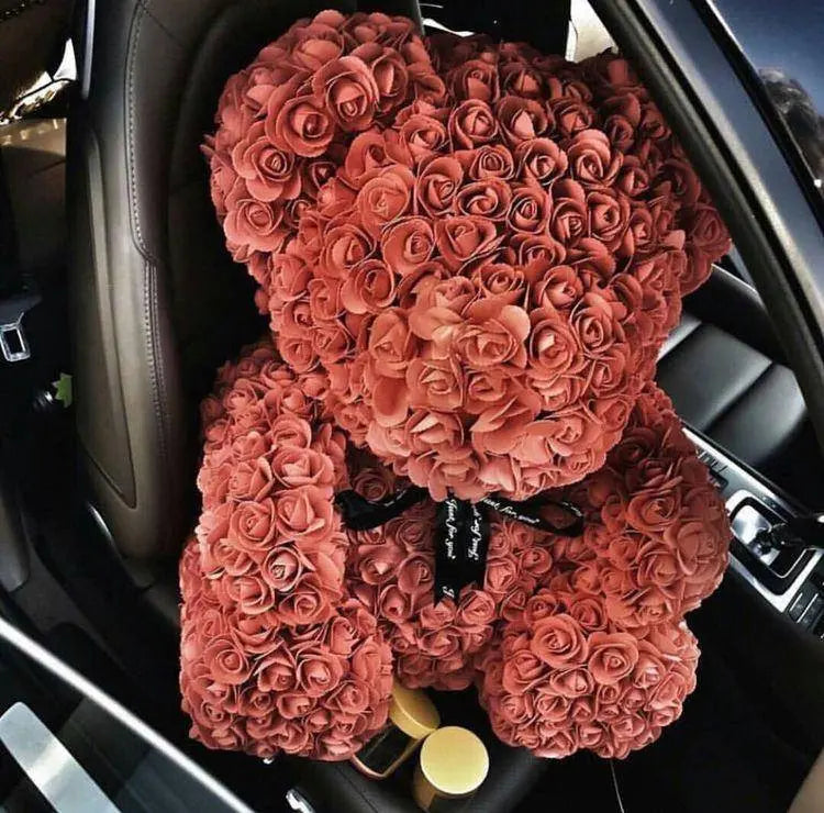 Burgundy Rose Bear Madeofrose