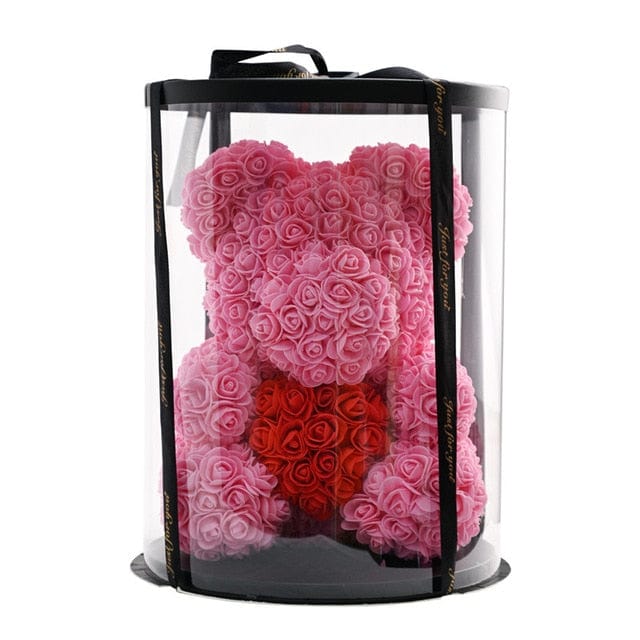 Luxury Rose Bear With Round Gift box - Madeofrose