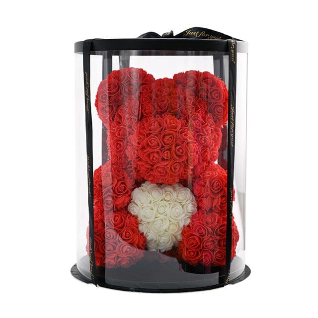 Luxury Rose Bear With Round Gift box - Madeofrose