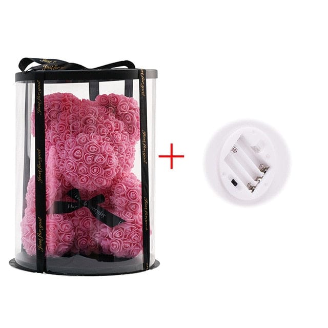 Luxury Rose Bear With Round Gift box - Madeofrose