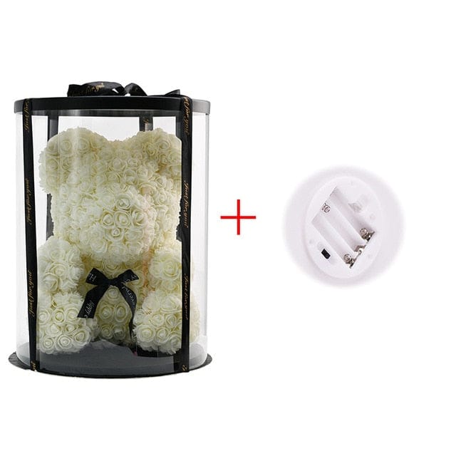 Luxury Rose Bear With Round Gift box - Madeofrose