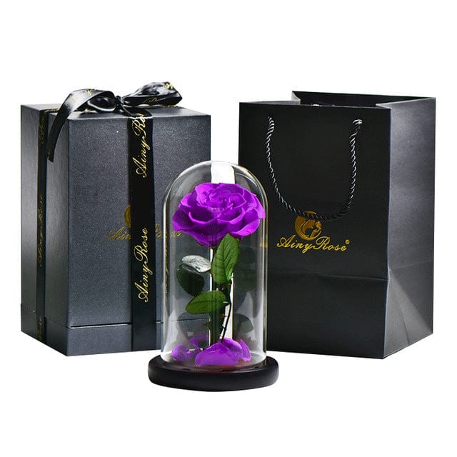 Preserved Rose In Glass Dome + Gift Box - Madeofrose