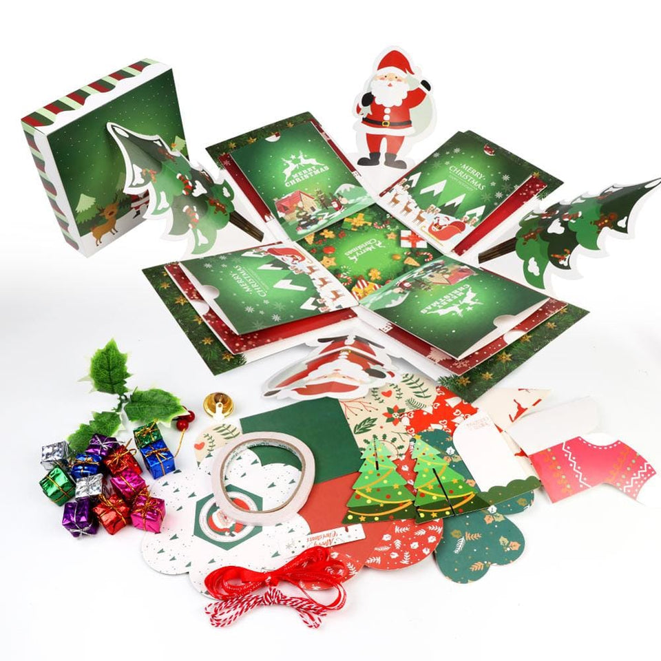 Christmas Explosion Box For Christmas Scrapbook - Madeofrose