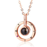 Rose Jewelry Box With Necklace -  Gold-Only-Necklace