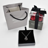 Rose Jewelry Box With Necklace -  three pieces