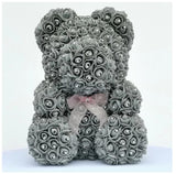 Diamond Exclusive Rose Bear -  Gray-10-Inch-25-Cm