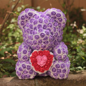 Two Tone Luxury Rose Bear - Madeofrose