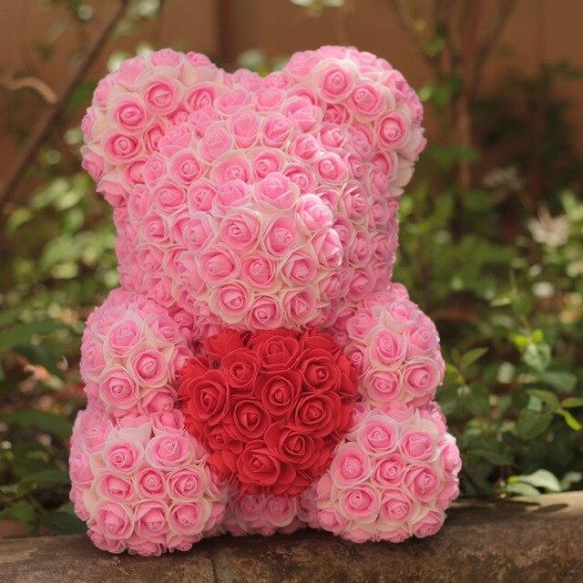 Two Tone Luxury Rose Bear - Madeofrose