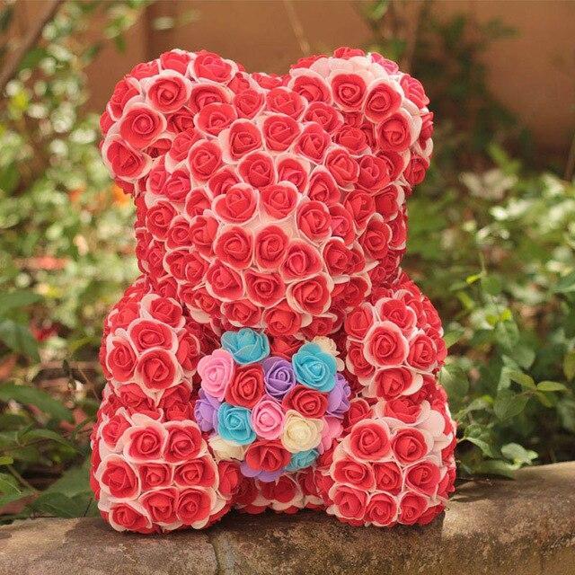 Two Tone Luxury Rose Bear - Madeofrose